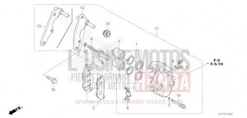 ETRIER DE FREIN AVANT CRF300LAP de 2023